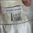 Marc Jacobs  | Gold Genuine Leather Fur Hood Coat Sz 2 Photo 8