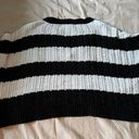 Heart soul Black And White Striped Knit Sweater Photo 3