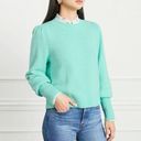 Hill House  The Cropped Silvie Merino Wool Sweater in Ocean Wave Size S Photo 0