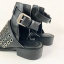 All Saints Yannis Black Leather Mule Ankle Strap Buckle Boots Bootie Size 37 Photo 4