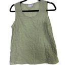 Habitat  cotton light green crinkle textured sleeveless blouse size small Photo 0