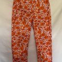 Tommy Hilfiger Vintage  Floral Crop Womens Pants Sz 2 Orange Tropical 2001 Photo 3