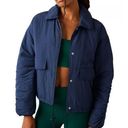 Free People Movement NEW  Midnight Navy Off The Bleachers Coaches Jacket XS $148 Photo 0