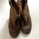 indigo. Clarks Brown Leather Ankle Wedge Boots Booties Photo 1