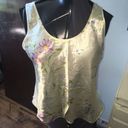 Oscar de la Renta  pink label silky floral top Photo 0