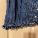 Krass&co 90s NY& sleeveless button down denim ruffle top Photo 5