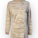 WAYF ‎ Intarsia Zebra Print Sweater Dress In Beige Size S Photo 0