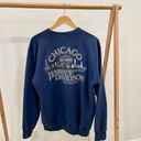 Harley Davidson Vintage  Motorcycles Eagle Chicago Crewneck Sweatshirt in Navy Blue Photo 3