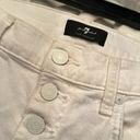 7 For All Mankind NEW  High Waist Straight Leg Crop Jean in White Sz 28 Photo 2