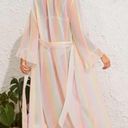 🌸 RAINBOW ROBE DUSTER CARDIGAN KIMONO SHEER PASTEL FESTIVAL MAXI LONG COVER Size undefined Photo 3