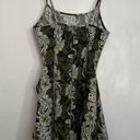 Sharnel Green Hawaiian Dress 90s Tropical Floral Mini Dress Size M Photo 1