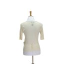 Kenneth Cole  New York Faux Wrap Sweater Cream Size S Y2K Minimalist Quiet Luxury Photo 9