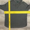 Ralph Lauren Lauren  Gray Hooded Knit Pullover 100% Cotton Sweater Size Medium Photo 11