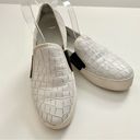 1. State  Waylan White Croc Leather Slip On Platform Sneaker Shoes 8.5 Photo 0