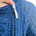 Krass&co Original Aran  Royal Blue Cable Knit Side Zip Cardigan Womens Xsmall Photo 2