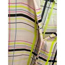 Nicole Miller  Artelier Pink Plaid Tie Front Collared Shirt Women's Size Small S Photo 4