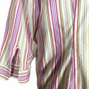 Ralph Lauren Lauren  Shirt Vertical Rainbow Stripes 3/4 Sleeves XL Photo 7