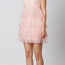 Cotton Candy LA  Blush Strapless Tiered Tulle Mini / M Photo 1