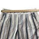 Torrid  Womens Size 12 Cream and Black Striped Hi-Rise Linen Shorts Rolled Cuffs Photo 8