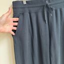 Zella  Black Wide Leg Pull On Drawstring Waist Fleece Women Size XL Casual Lounge Photo 3