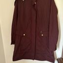 Cole Haan  wine colored hooded rain jacket Photo 11