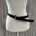 J.Crew NWOT  Black Leather Pearl Buckle Belt BU668 Photo 1