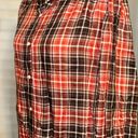 Max Studio Women’s Size Large Red Tartan Plaid Button Down Shirt • Shirred Cuffs Photo 7