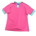 Polo NWT GG Blue Women's XL Pink & Aqua Blue 1/2 Zip Golf  Photo 3