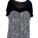 Torrid  | Black Mesh Illusion Top Leopard Peplum Plus Size 3X Photo 0