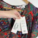 Veronica Beard NWT  Simmons Paisley Floral Silk Blend Top Flame Red Multi Size 10 Photo 8