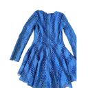 Dance & Marvel  Blue Long Sleeve Skater Dress Size Small Photo 3