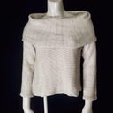 SEEK the Label  Cream & White Cowl Neck Sweater (S) Photo 1