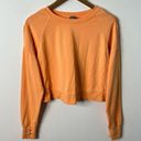 Sweaty Betty  Orange Cropped Sweatshirt Crewneck Pullover Sweater Womens 8-10 Photo 3