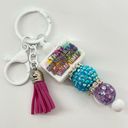 The Bar Keychain purse charm Beaded Keychain For Women,  Keychain, Silicone bead keyc Photo 2