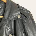 Slate + Willow  Black Leather Biker Moto Jacket Size M Photo 6