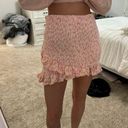 ZARA Pink Daisy Mini Skirt Photo 0