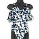 Abercrombie & Fitch Abercrombie Swimsuit Women's Sz S Tie Dye Ruffle Cold Shoulder Sleeve One-Piece Photo 0