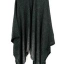 Torrid  One Size Shawl Dark Gray Black Chunky Open Knit Drape Wrap Sweater Cape Photo 0