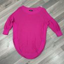 EXPRESS  Drop Shoulder Circle Hem Oversized Tunic Sweater Pink Small Photo 11