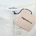 superdown  Jocelyn Button Tee in White Photo 4