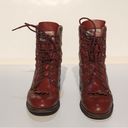 Justin Boots Justin USA Leather lace and hook Roper western Cowgirl Boots Size 6B Photo 1