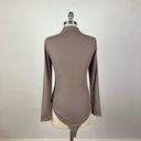 Girlfriend Collective  Fog Heather Vivien Mock Neck Bodysuit Photo 6