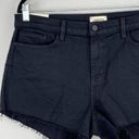 L'Agence L’Agence Audrey Mid Rise Raw Hem Jean Cutoff Shorts in Noir Black Size 31 NWT Photo 5