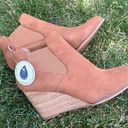 Caslon  Willa Pull On Wedge Ankle Bootie Womens 10 Tan Suede NEW Water Resistant Photo 0