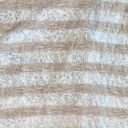 Moa Moa Cream Tan Stripe Feminine Lacy Twist Cap Sleeve Top sz Small Photo 3