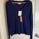 John + Jenn  NEW V neck, navy blue, Isaiah sweater in deep end, size medium Photo 7