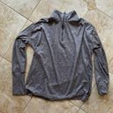 Nike  women’s large grey drifit long sleeve quarter zip Photo 0