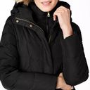 Cole Haan  Signature Quilted Down Coat Black and Gold Photo 3