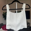 Abercrombie & Fitch White Corset Crop Top Photo 0