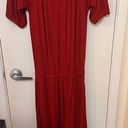 W By Worth  DARK RED 100% RAYON POCKETED DRESS WOMENS SIZE SM Photo 0